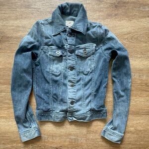 Adriano Goldschmied Jacket Adult Blue Denim Button Up Stretch Womens XS